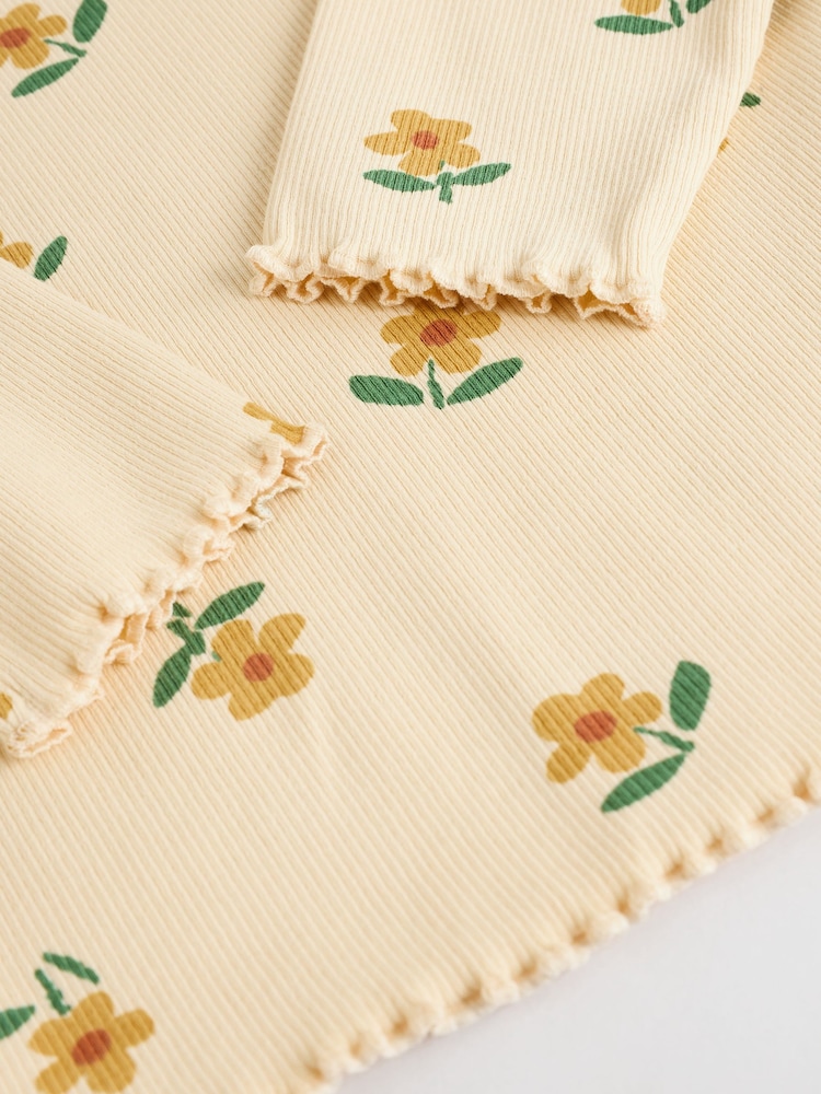 Yellow Sunflower Baby Top and Wide Leg Trousers 2 Piece Set (0mths-2yrs) - Image 15 of 15 Yellow Sunflower Baby Top and Wide Leg Trousers 2 Piece Set (0mths-2yrs) - Image 15 of 15