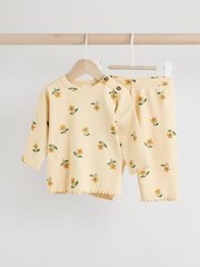 Sonnenblumendesign/Gelb - Baby Top and Wide Leg Trousers 2 Piece Set (0mths-2yrs) - Bild 5 von 8