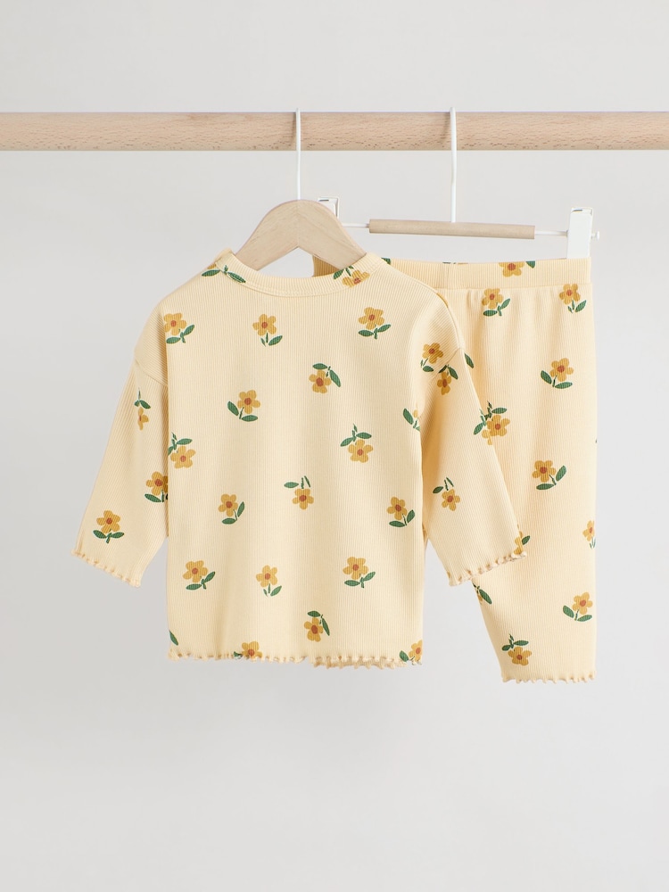 Sonnenblumendesign/Gelb - Baby Top and Wide Leg Trousers 2 Piece Set (0mths-2yrs) - Bild 8 von 8