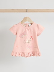 Lazo floral rosa - Conjunto de 2 piezas de leggings y camiseta de manga corta - Imagen 3 de 11