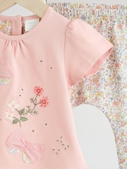 Lazo floral rosa - Conjunto de 2 piezas de leggings y camiseta de manga corta - Imagen 7 de 11