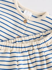 Navy/ White Stripe Frill Hem Baby Sweat Jumper & Trousers Set - Image 11 of 11