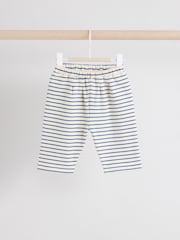 Navy/ White Stripe Frill Hem Baby Sweat Jumper & Trousers Set - Image 6 of 11