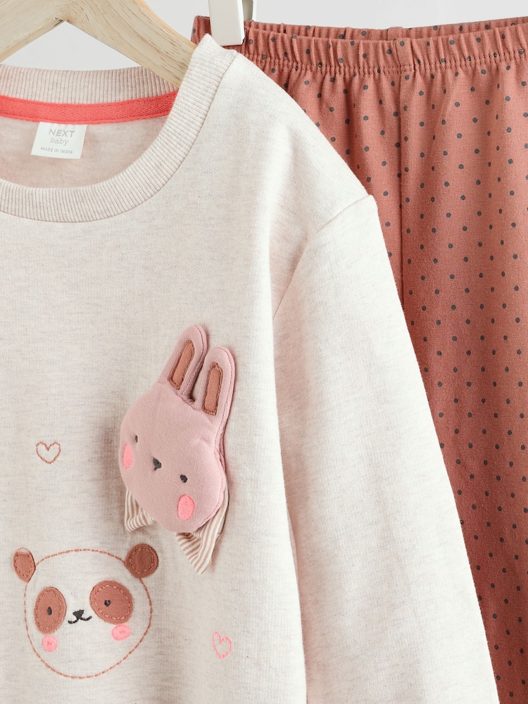 Tan Brown Wadded Character Sweater and Leggings Set - Image 7 of 11