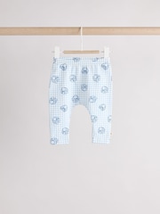 Navy Blue Gingham Bunny Baby Long Sleeve Top and Leggings Set - Image 4 of 10