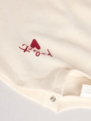 Red/White Stripe & Hearts 100% Cotton Baby Sweat Top & Trousers Set 2 Piece - Image 12 of 14