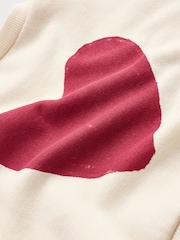Red/White Stripe & Hearts 100% Cotton Baby Sweat Top & Trousers Set 2 Piece - Image 13 of 14