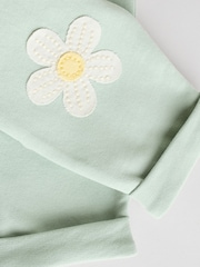 Green/ White Stripe Flower Sweater and Leggings Set - Image 16 of 16