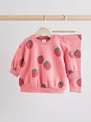 Red Strawberries Sweater and Leggings Set - Image 1 of 11