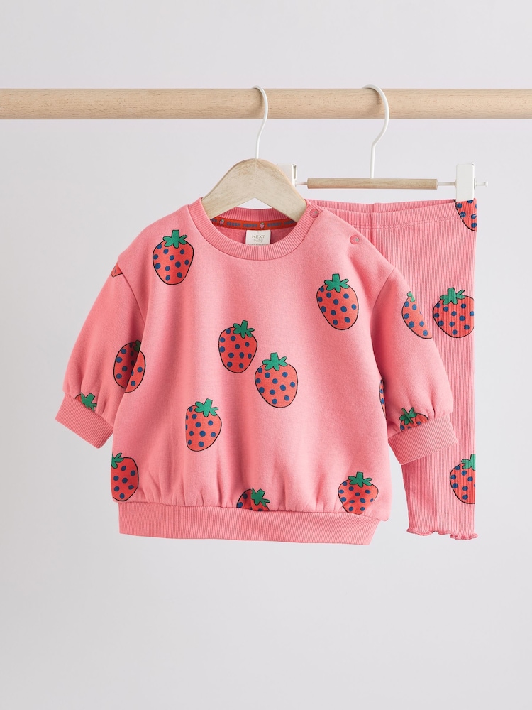 Red Strawberries Sweater and Leggings Set - Image 1 of 11