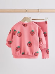Red Strawberries Sweater and Leggings Set - Image 2 of 11