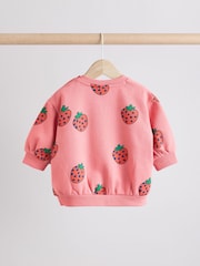 Red Strawberries Sweater and Leggings Set - Image 4 of 11