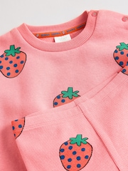 Red Strawberries Sweater and Leggings Set - Image 8 of 11