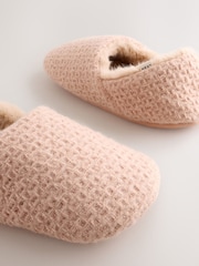 Pink Faux Fur Lined Shoot Slippers - Image 10 of 10
