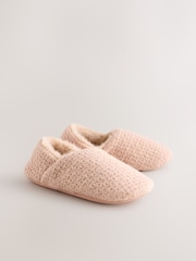 Pink Faux Fur Lined Shoot Slippers - Image 5 of 10