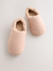 Pink Faux Fur Lined Shoot Slippers - Image 7 of 10