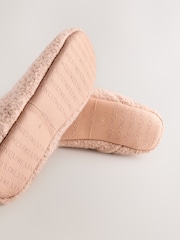 Pink Faux Fur Lined Shoot Slippers - Image 9 of 10