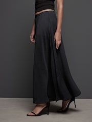 Noir - Jersey texturé Coord Midaxi Jupes - Image 2 of 7