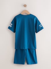 Blue Football 100% Cotton Short Pyjamas 2 Pack (3-14yrs) - Image 3 of 6