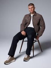 Dark Stone Faux Suede Western Jacket - Image 2 of 10