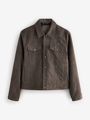 Dark Stone Faux Suede Western Jacket - Image 6 of 10