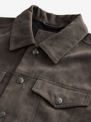 Dark Stone Faux Suede Western Jacket - Image 8 of 10