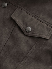 Dark Stone Faux Suede Western Jacket - Image 9 of 10