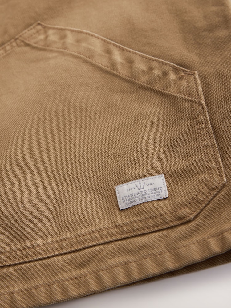 Tan Brown Canvas Worker Gilet - Image 10 of 10