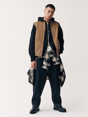 Tan Brown Canvas Worker Gilet - Image 4 of 10