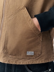 Tan Brown Canvas Worker Gilet - Image 6 of 10