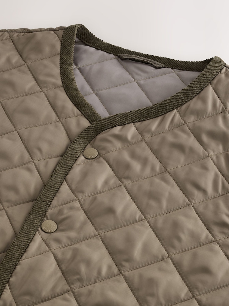 Brown Diamond Quilt Gilet - Image 9 of 9