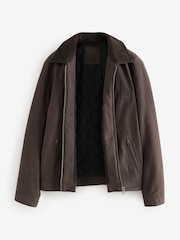 Brun - Veste en velours côtelé et toile - Image 6 of 8