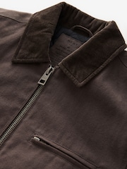 Brun - Veste en velours côtelé et toile - Image 7 of 8