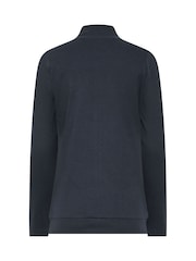 Long Tall Sally Blue Ribbed Zip Through Jacket - Image 6 of 6