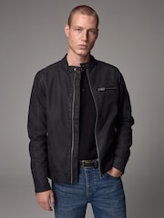 Black Faux Leather Biker Jacket - Image 1 of 1