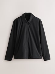 Black Stretch Technical Shacket - Image 6 of 10