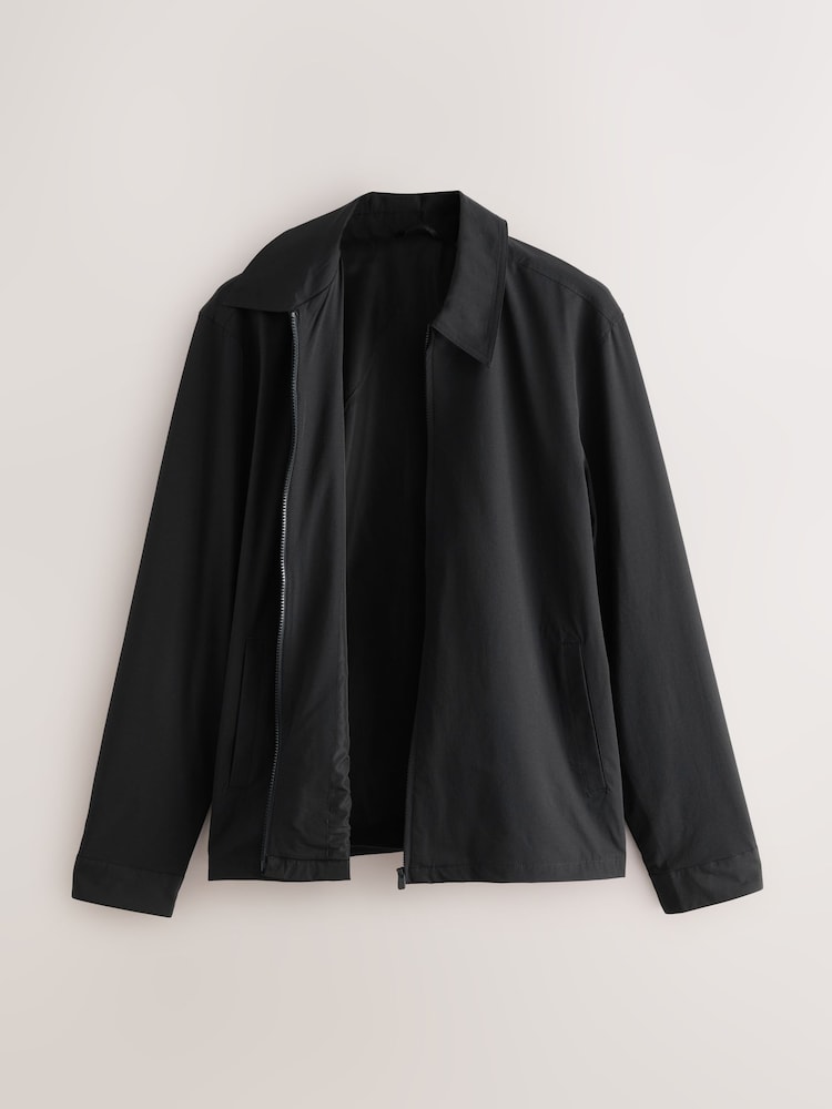 Black Stretch Technical Shacket - Image 7 of 10