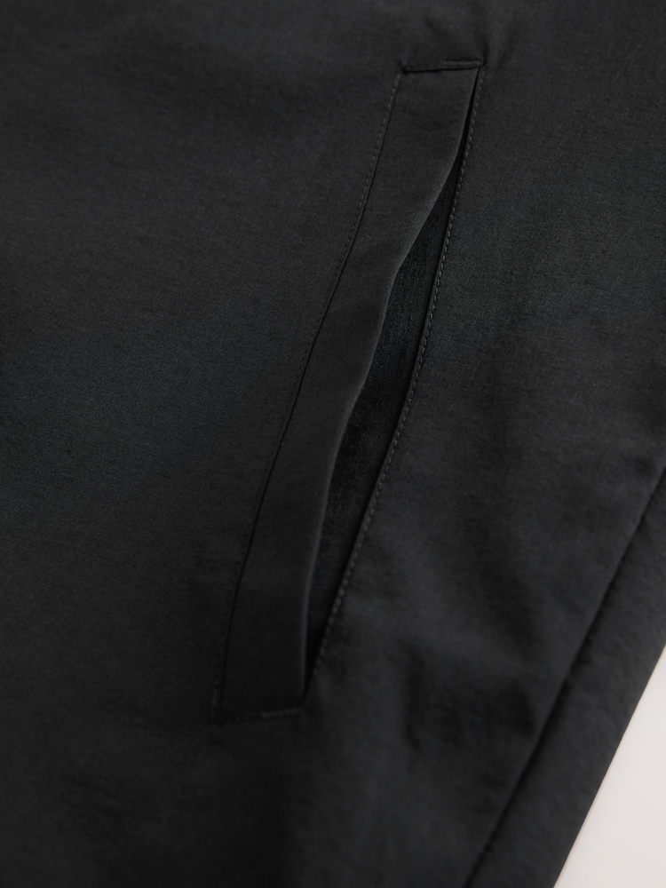 Black Stretch Technical Shacket - Image 8 of 10