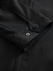 Black Stretch Technical Shacket - Image 9 of 10