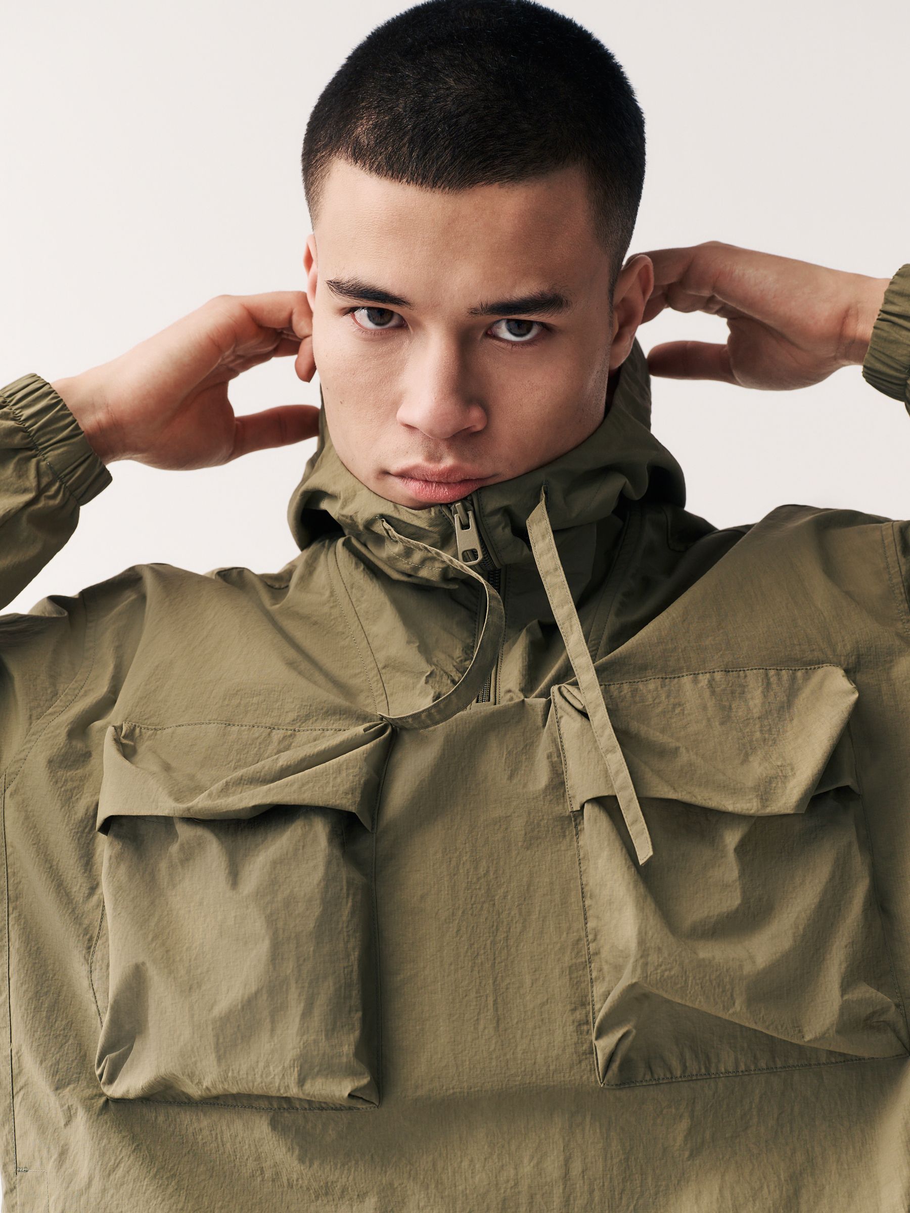Buy Khaki Green Overhead Quarter Zip Jacket from Next Netherlands