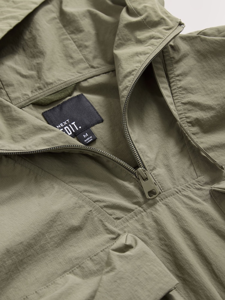 Khaki Green Overhead Quarter Zip Jacket - Image 9 of 9
