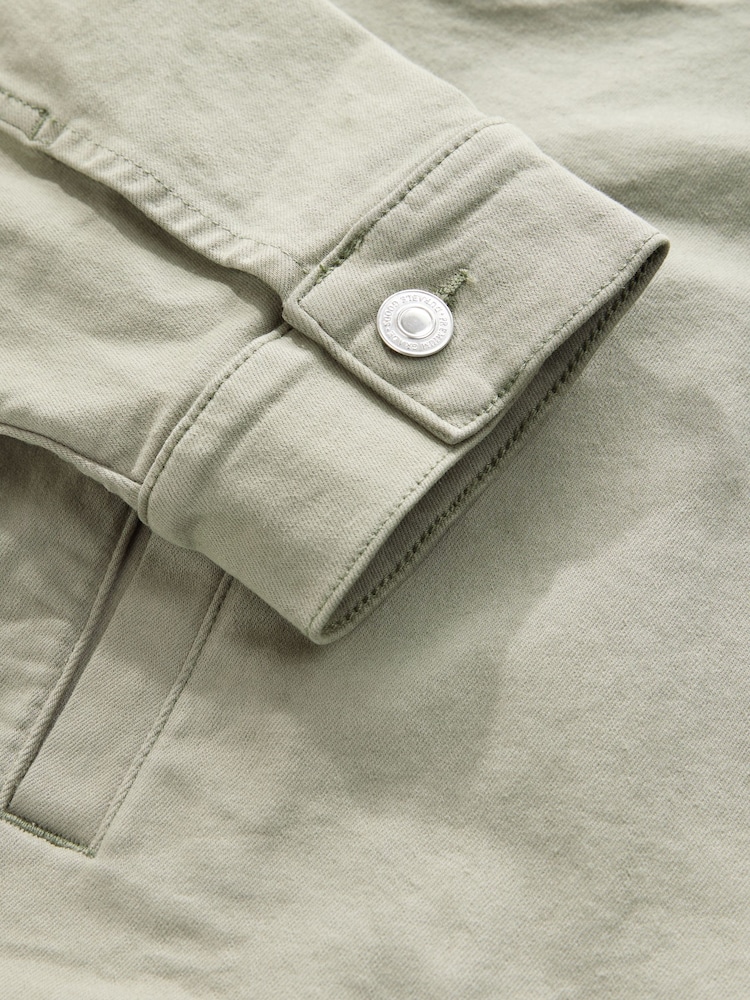 Sage Green Hooded Denim Jacket - Image 11 of 11