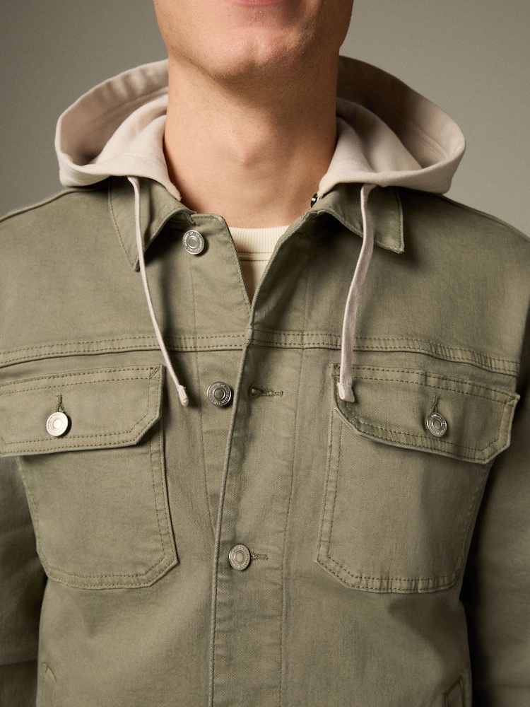 Szałwiowy - Hooded Denim Jacket - Image 5 of 11