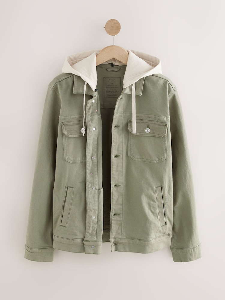 Szałwiowy - Hooded Denim Jacket - Image 9 of 11