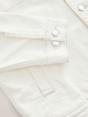 Ecru Denim Trucker Jacket - Image 5 of 6