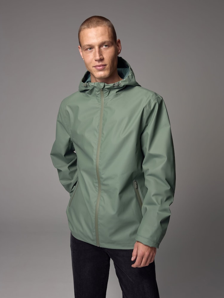 Sage Green Waterproof Rubberised Anorak - Image 1 of 9