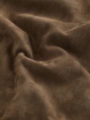 Tan Brown Suede Zip Through Shirt Jacket - Image 8 of 9