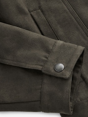 Khaki Green Faux Suede Western Jacket - Image 10 of 11