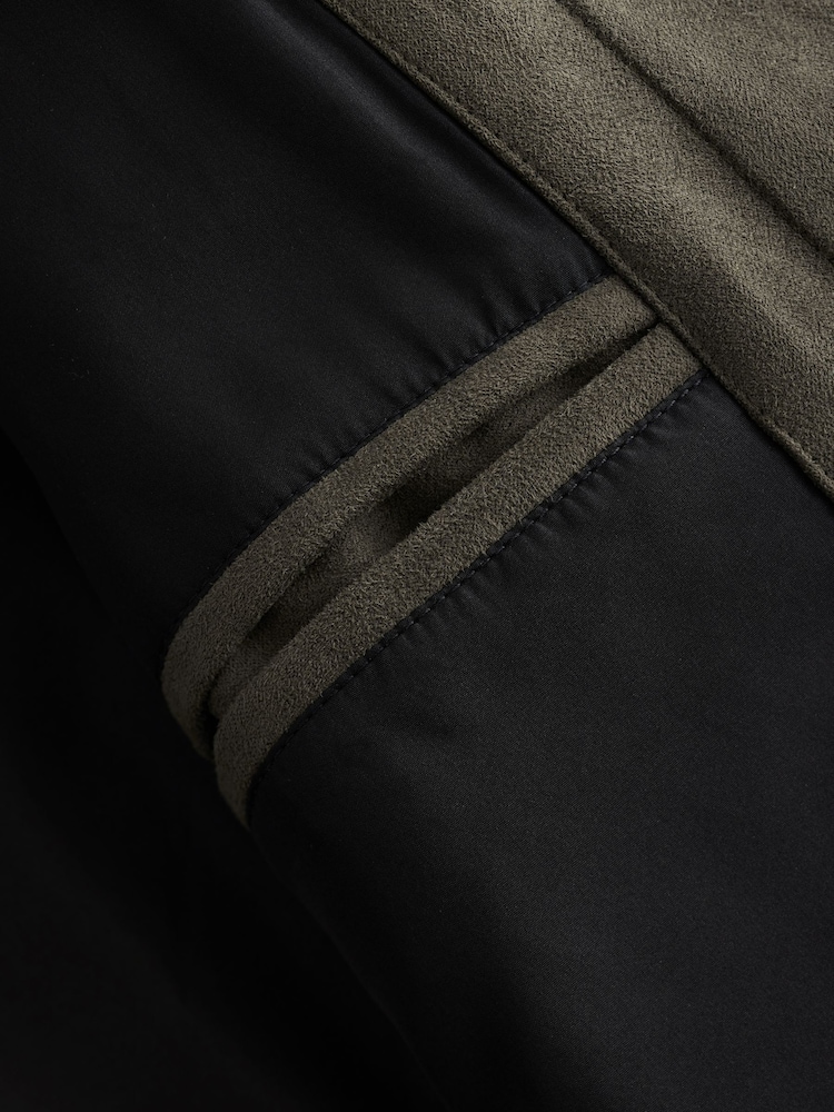 Khaki Green Faux Suede Western Jacket - Image 11 of 11