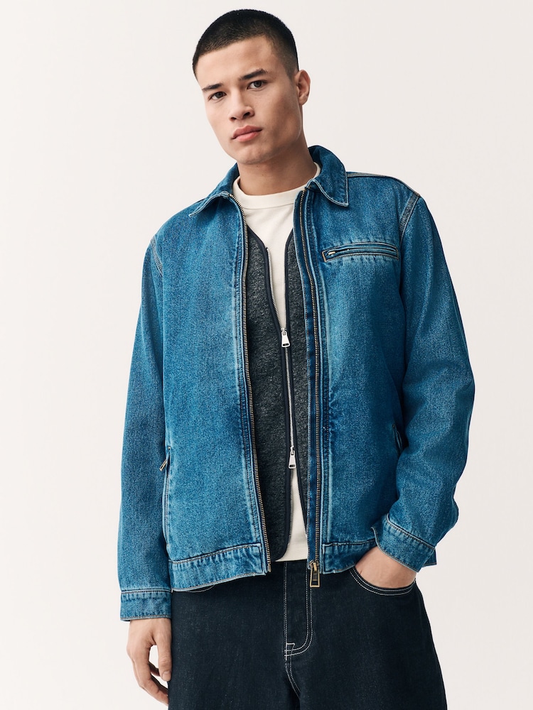 Denim Blue Worker Jacket - Image 1 of 11